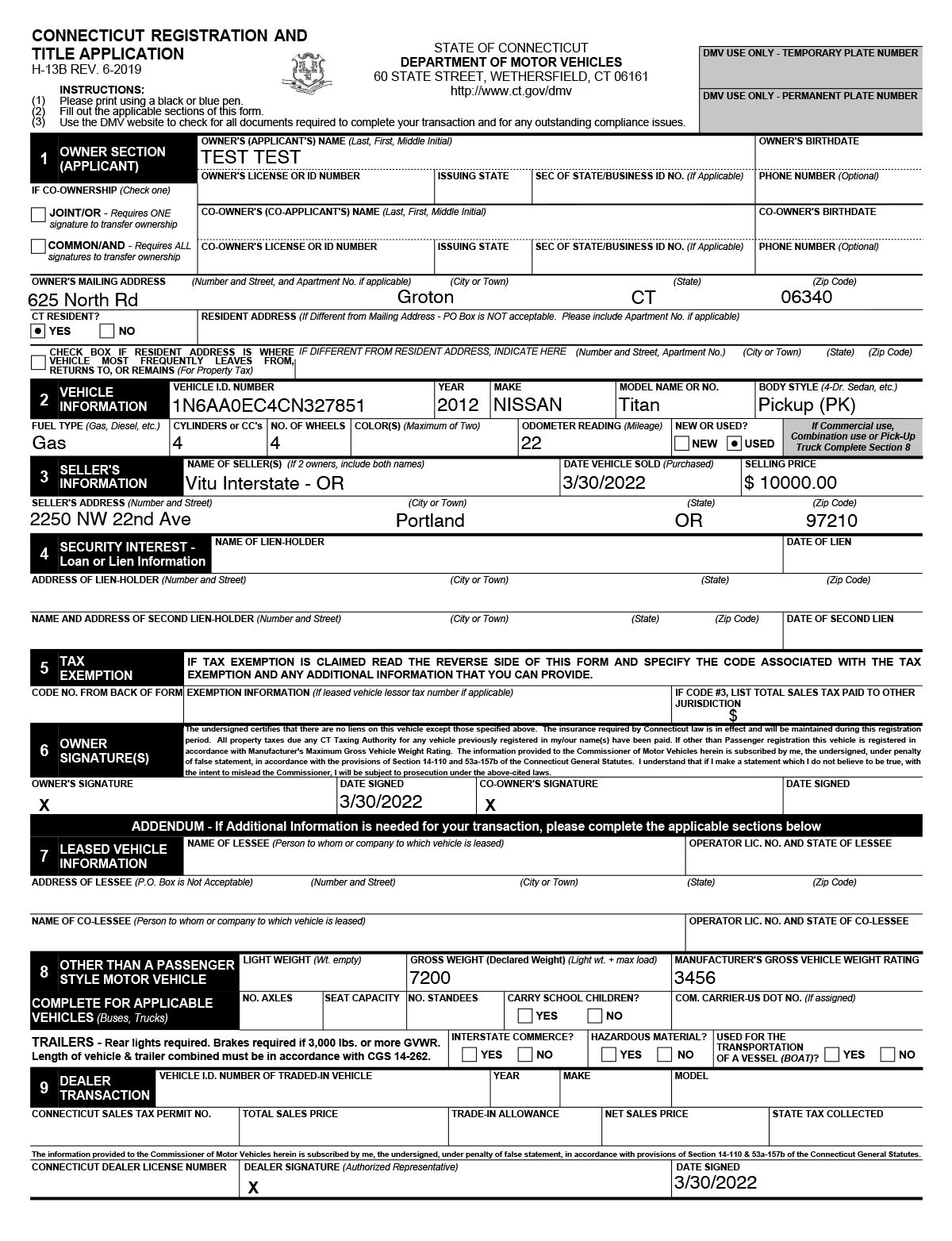 National API ready-to-sign out of state forms