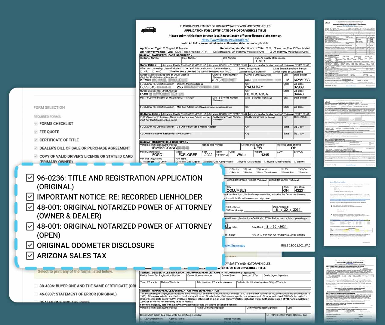 Vitu easy-to-use interface with auto-populated fields