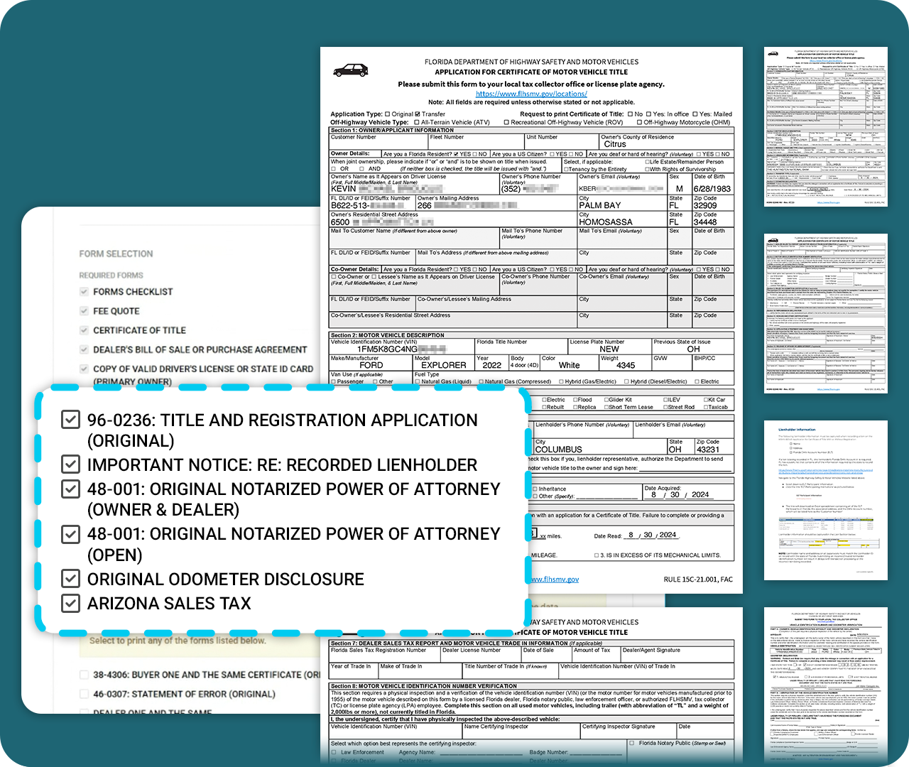 Vitu easy-to-use interface with auto-populated fields